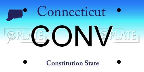 CONV Connecticut License Plate