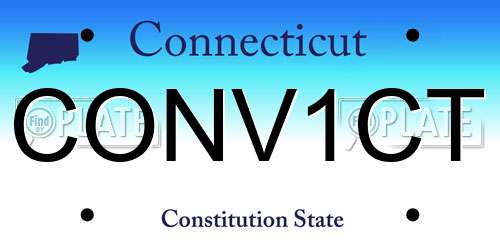CONV1CT Connecticut License Plate