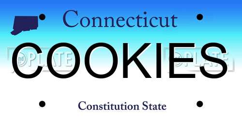 COOKIES Connecticut License Plate