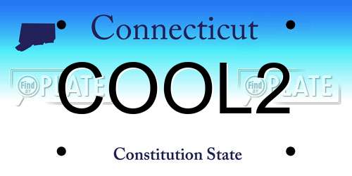 COOL2 Connecticut License Plate