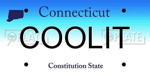 COOLIT Connecticut License Plate