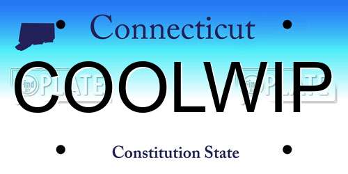COOLWIP Connecticut License Plate
