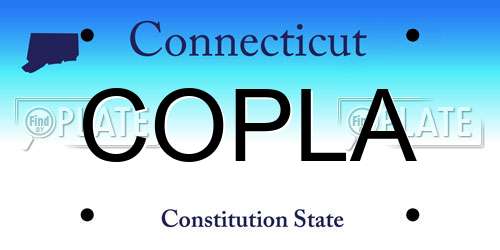 COPLA Connecticut License Plate