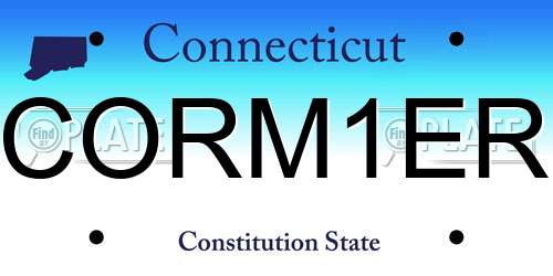 CORM1ER Connecticut License Plate