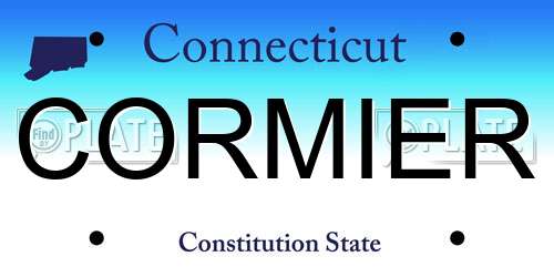 CORMIER Connecticut License Plate
