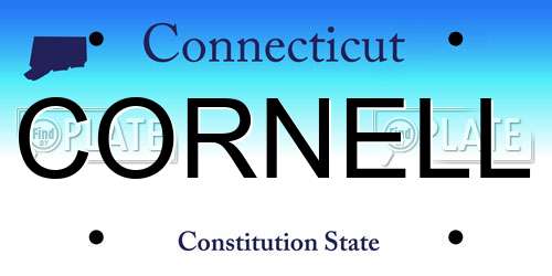 CORNELL Connecticut License Plate