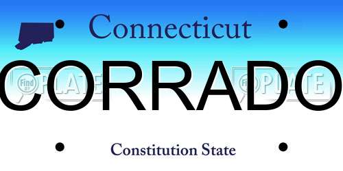 CORRADO Connecticut License Plate
