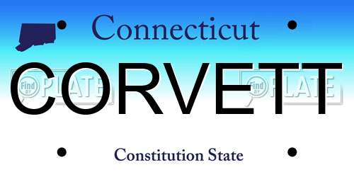 CORVETT Connecticut License Plate