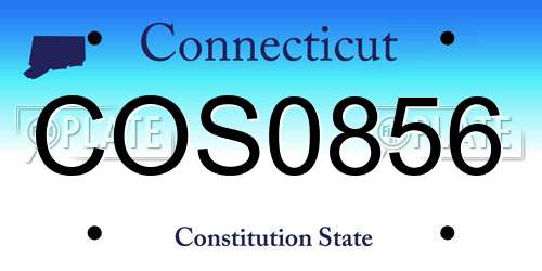 COS0856 Connecticut License Plate