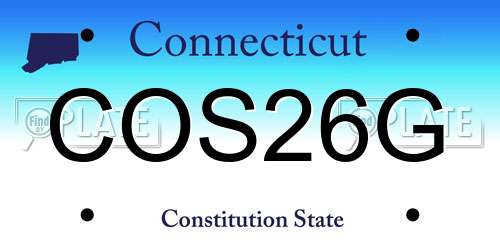COS26G Connecticut License Plate
