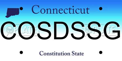 COSDSSG Connecticut License Plate