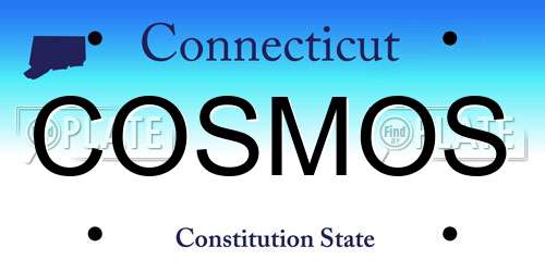 COSMOS Connecticut License Plate