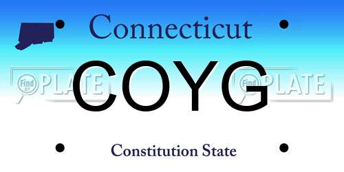 COYG Connecticut License Plate