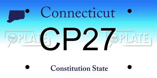 CP27 Connecticut License Plate