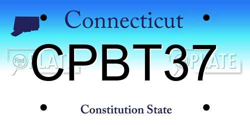 CPBT37 Connecticut License Plate