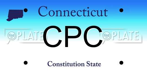 CPC Connecticut License Plate