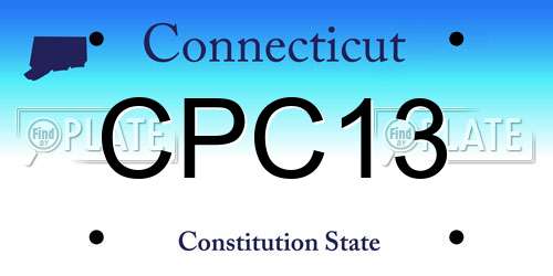 CPC13 Connecticut License Plate