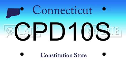 CPD10S Connecticut License Plate