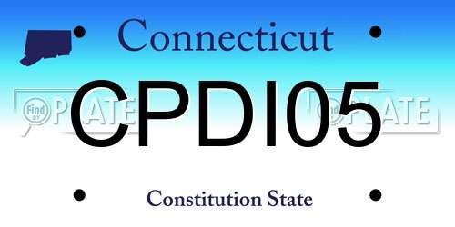 CPDI05 Connecticut License Plate