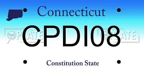 CPDI08 Connecticut License Plate