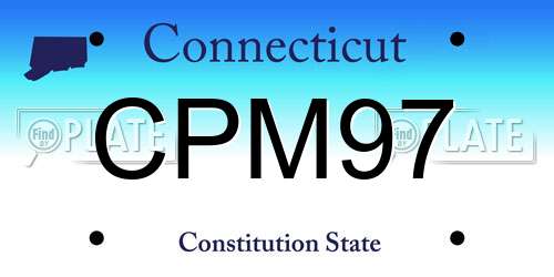 CPM97 Connecticut License Plate