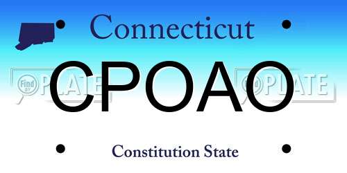 CPOAO Connecticut License Plate