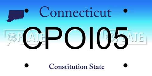 CPOI05 Connecticut License Plate