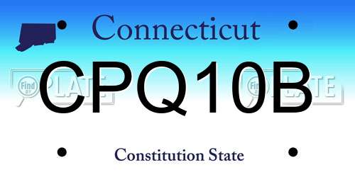 CPQ10B Connecticut License Plate