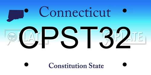 CPST32 Connecticut License Plate