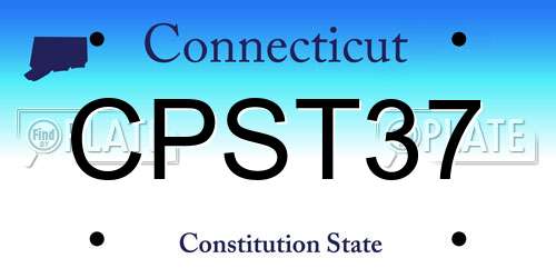 CPST37 Connecticut License Plate