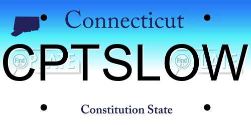 CPTSLOW Connecticut License Plate