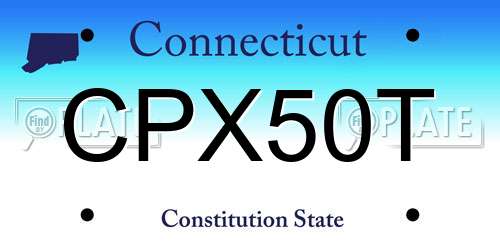 CPX50T Connecticut License Plate