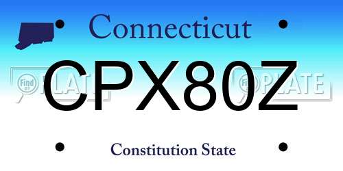 CPX80Z Connecticut License Plate