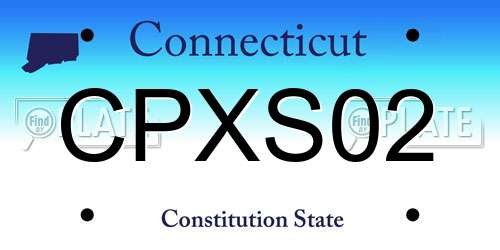 CPXS02 Connecticut License Plate