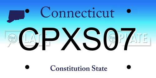 CPXS07 Connecticut License Plate
