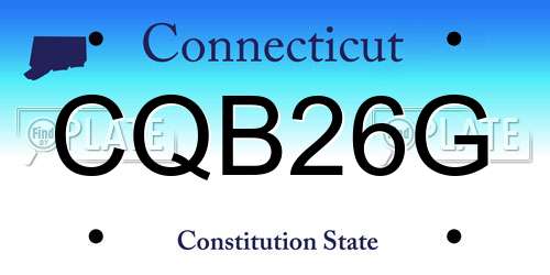 CQB26G Connecticut License Plate