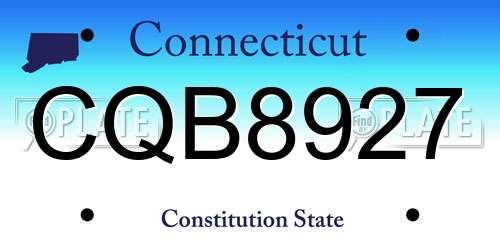 CQB8927 Connecticut License Plate