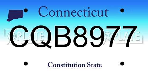 CQB8977 Connecticut License Plate