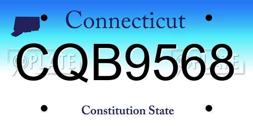 CQB9568 Connecticut License Plate