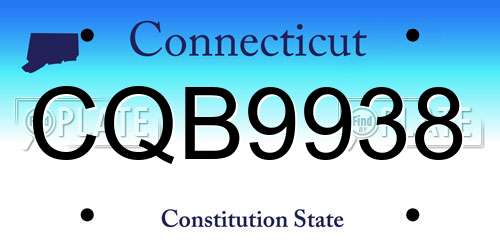 CQB9938 Connecticut License Plate