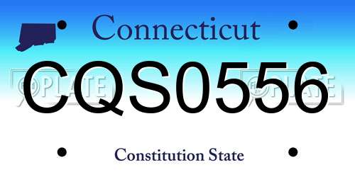 CQS0556 Connecticut License Plate