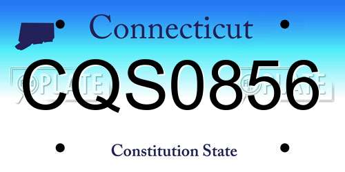 CQS0856 Connecticut License Plate