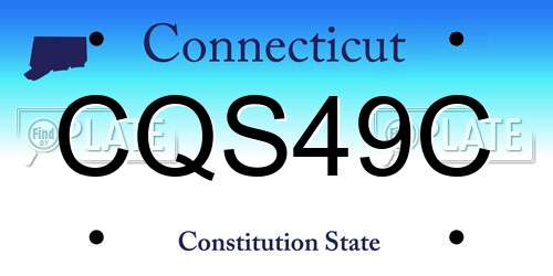 CQS49C Connecticut License Plate