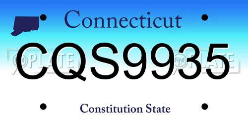 CQS9935 Connecticut License Plate