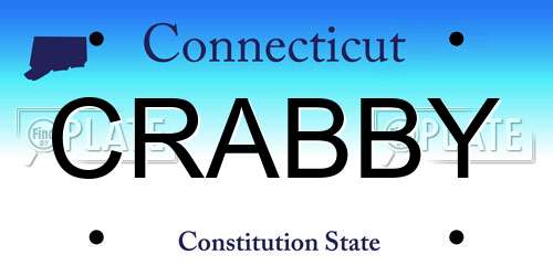 CRABBY Connecticut License Plate