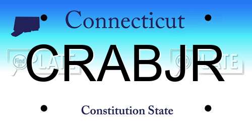 CRABJR Connecticut License Plate