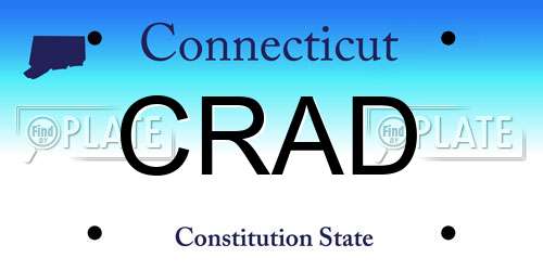 CRAD Connecticut License Plate