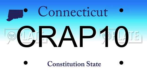 CRAP10 Connecticut License Plate