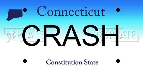 CRASH Connecticut License Plate