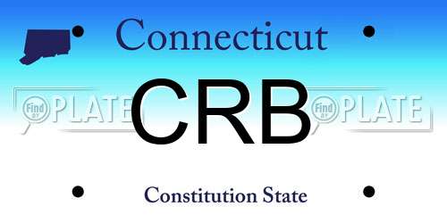 CRB Connecticut License Plate